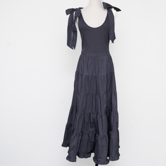 Ulla‎ Johnson -  New! Hope Dress - Tie Shoulder Tiered Midi - Picture 3 of 12